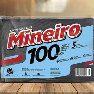 Sacos para lixo 100L resíduo normal 100% reciclável