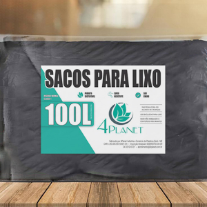 Sacos para lixo 100L 100% reciclável resíduo normal