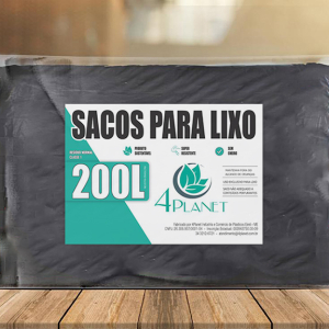 Sacos para lixo 200L 100% reciclável resíduo normal
