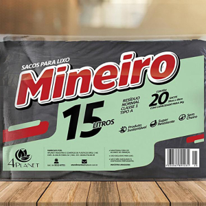 Sacos para lixo 15L resíduo normal 100% reciclável